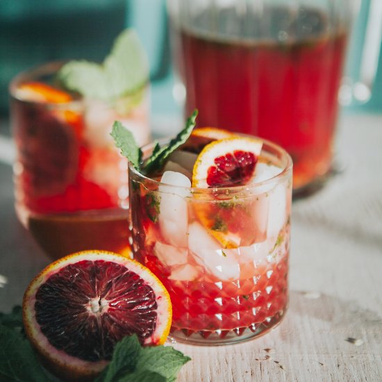 Blood Orange Mint Gimlets