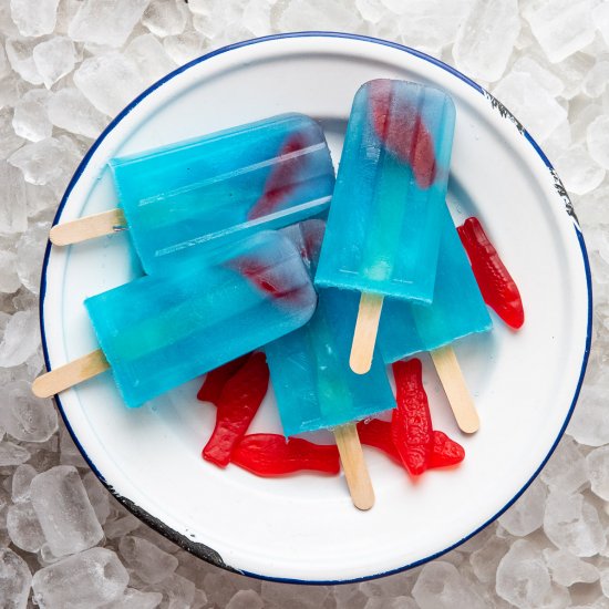 Blue Lagoon Cocktail Popsicles