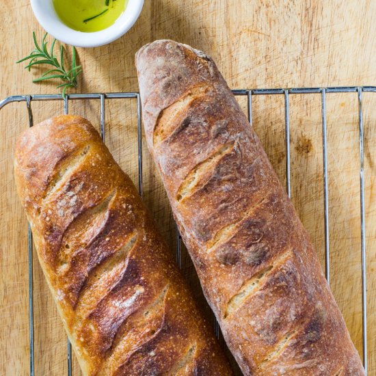 Baguette. Home Baked Bread