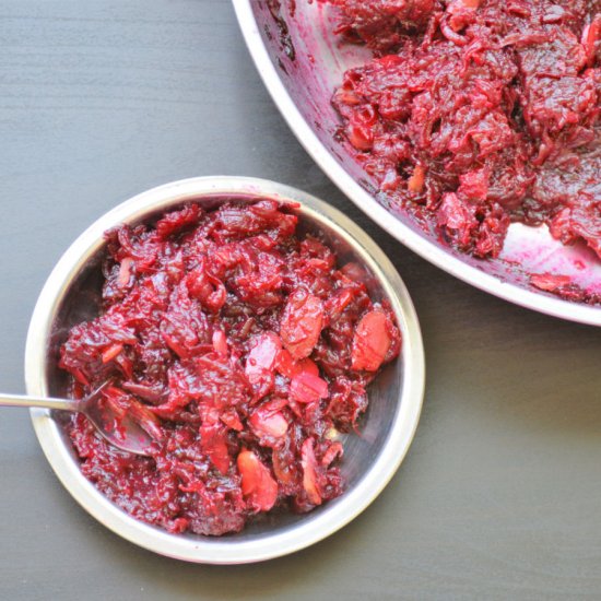 Easy Beetroot Halwa (With Jaggery)