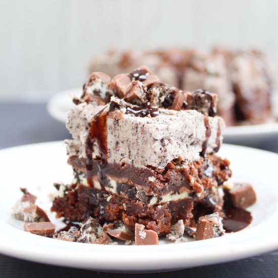 Oreo Candy Bar Brownies