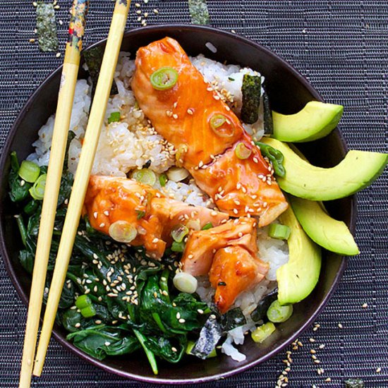 Teriyaki Salmon Rice Bowl