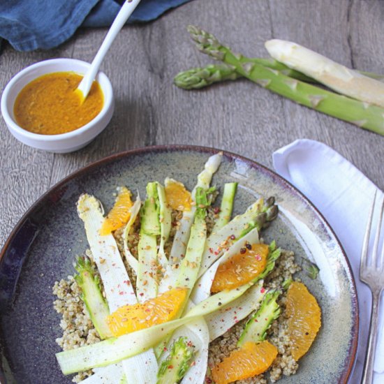 Quinoa Raw Asparagus Orange Salad