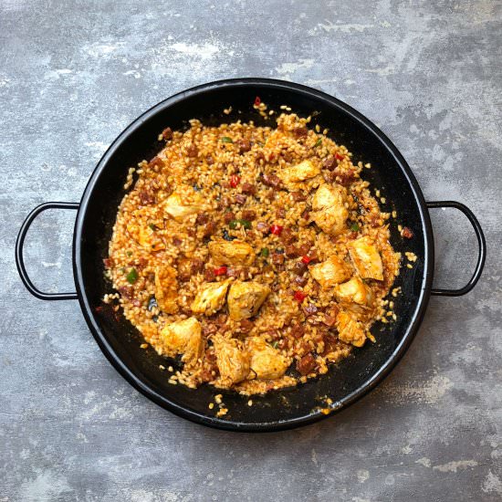 Nates Chicken and Chorizo Paella