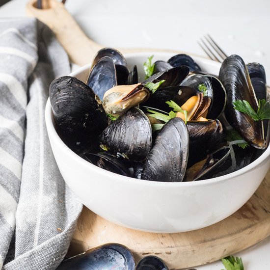 Rose Wine Mussels