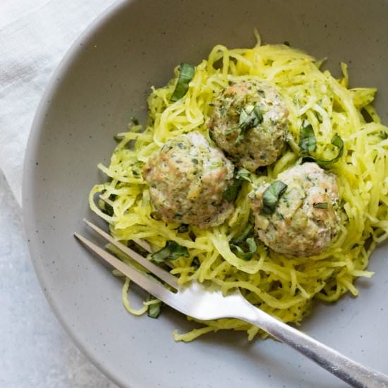 Turkey Florentine Meatballs