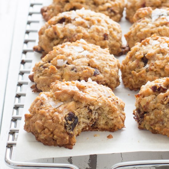 Salted Cherry Almond Oatmeal Cookie