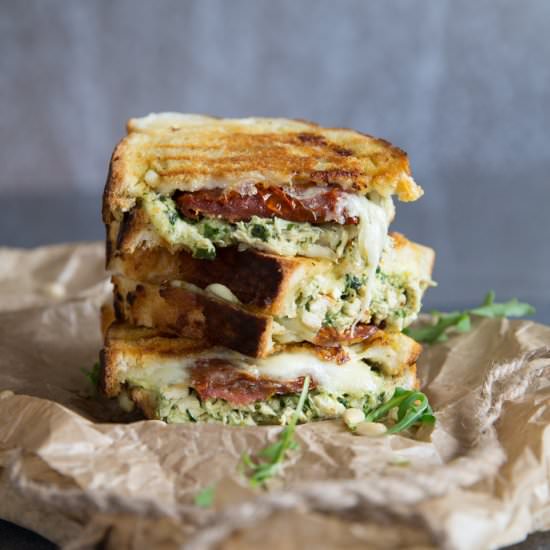 Chicken Pesto Grilled Cheese