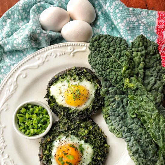 Baked Eggs In Mushroom Cups