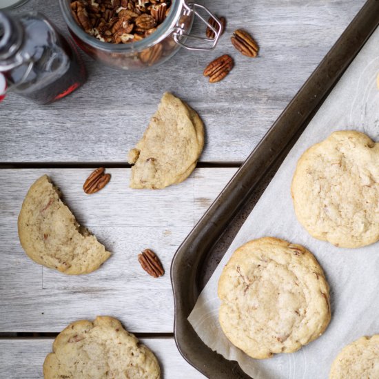 Soft Maple Pecan Cookies