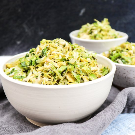 Shaved Brussels Sprouts with Tahini