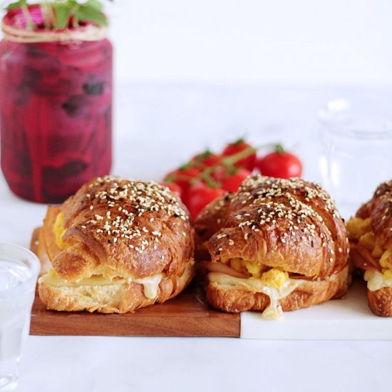 Savory stuffed croissants