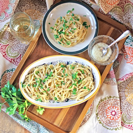 Pantry Linguine in Clam Sauce