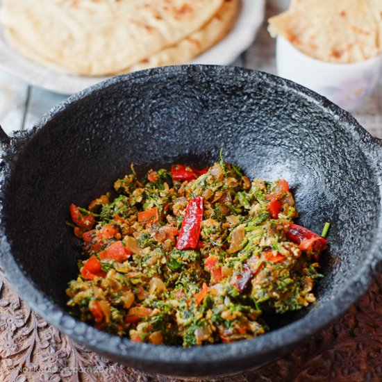 Tomato Egg Coriander Stir Fry