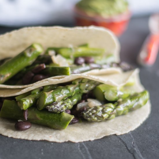 Easy Asparagus Tacos