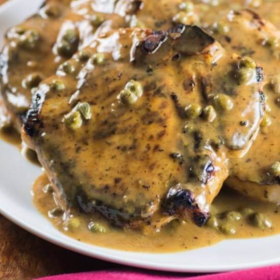 Buttermilk Pork Chops- Lemon Caper