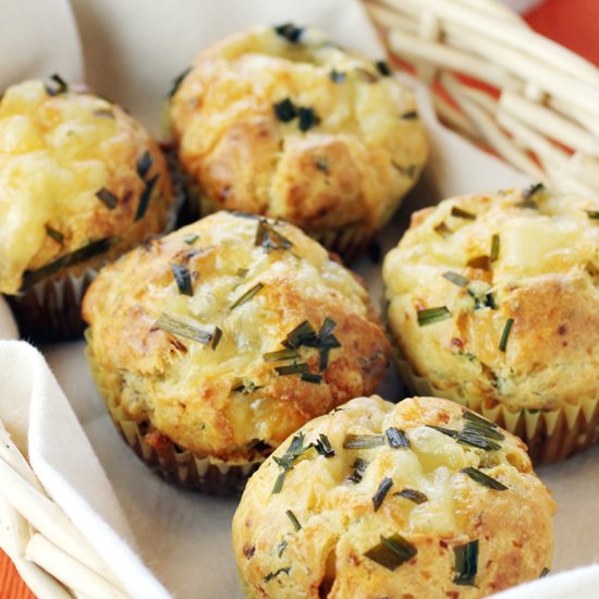 Three Cheese Tomato Muffins