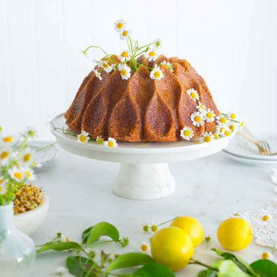 LEMON CHAMOMILE HONEY BUNDT CAKE