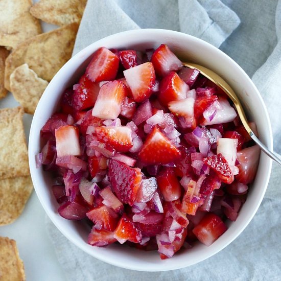 Sweet Strawberry Rhubarb Salsa