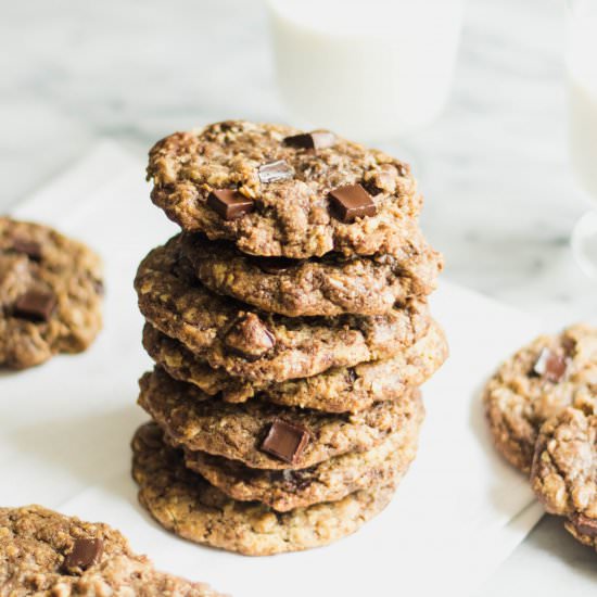 Extra Chocolate Oatmeal Cookies