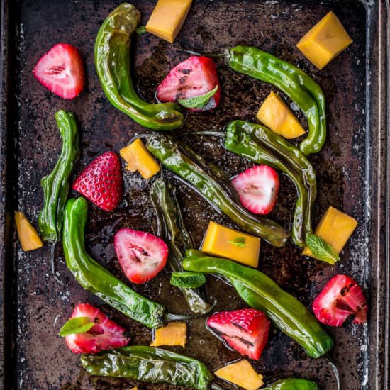 SHISHITOS WITH BALSAMIC STRAWBERRY