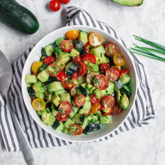 Avocado Tomato Cucumber Salad