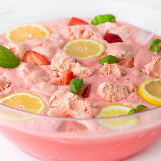 Easy Strawberry Sherbet Punch