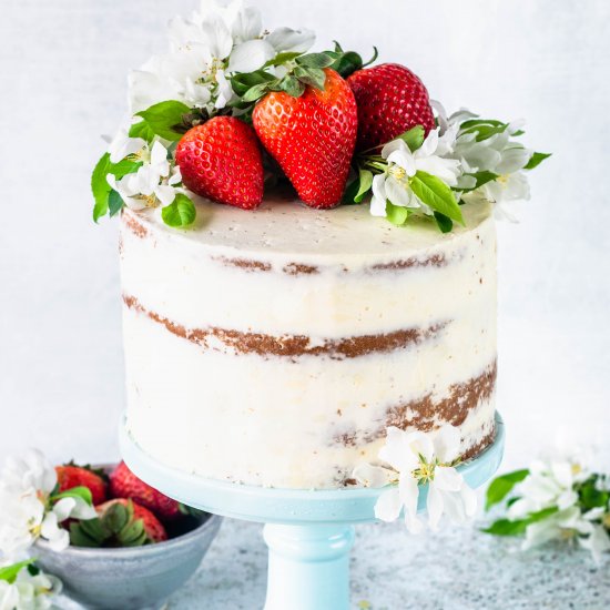 Pineapple and Strawberries Cake