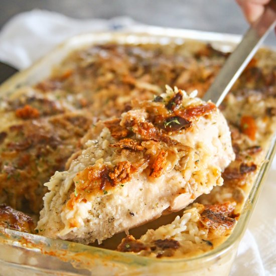 Creamy Mushroom Chicken Bake