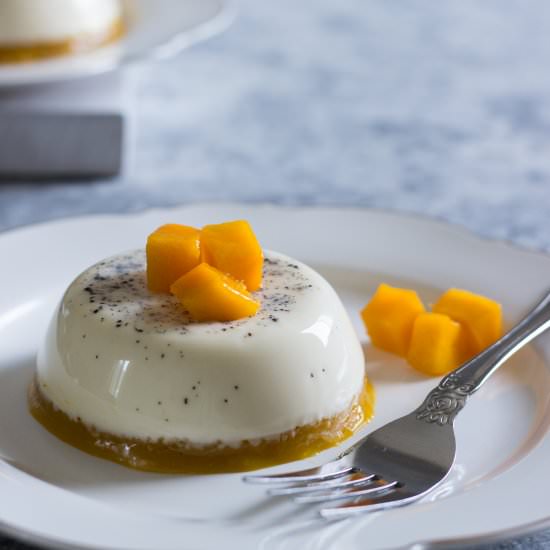 Mango Vanilla Bean Panna Cotta