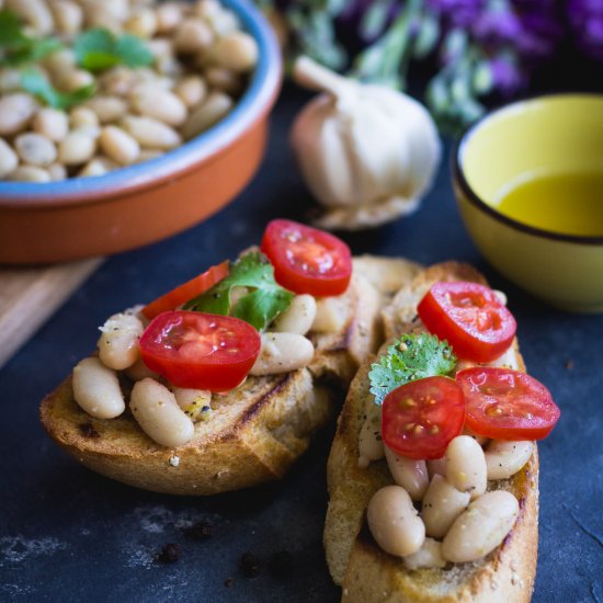 Lemon & Cannellini Bean Bruschetta