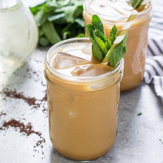 Vanilla Mint Iced coffee