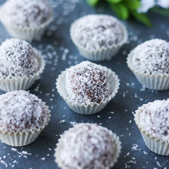 Coconut chocolate truffles