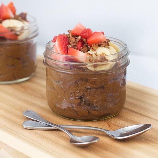 Chocolate Chia Avocado Pudding