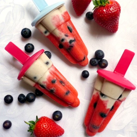 Red White and Blue Popsicles