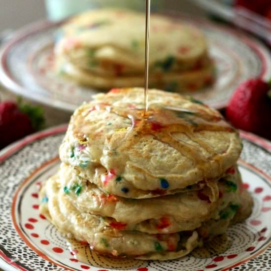 Greek Yogurt Birthday Pancakes