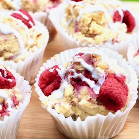 Low Carb Raspberry Almond Muffins