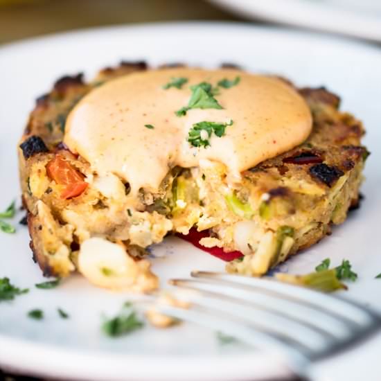 Faux Crab Cakes with Chipotle Aioli