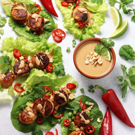 Seared Scallop Lettuce Wraps