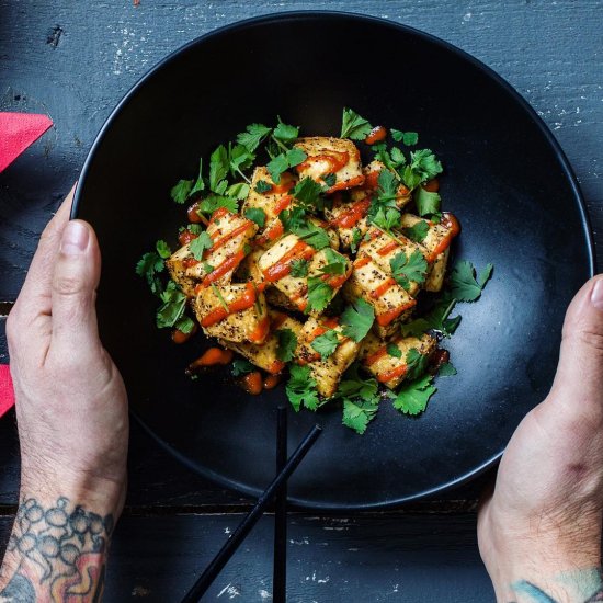 Back Pepper + Sriracha Tofu