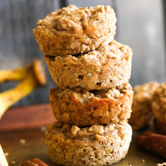 Oatmeal Banana Bread Muffins