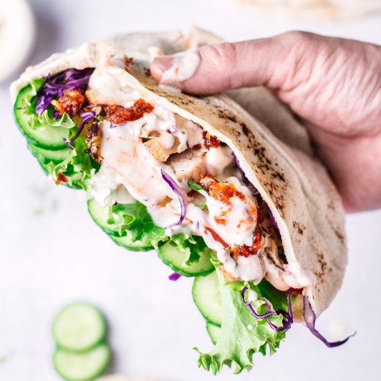 GRILLED CHICKEN SHAWARMA PITA POCKE