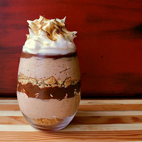 S’mores Cheesecake Parfait for Two