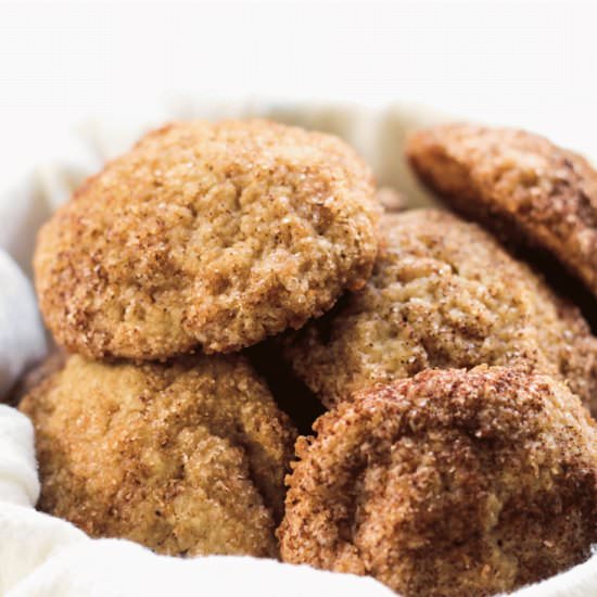 Vegan + Gluten Free Snickerdoodles