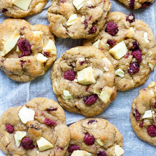 White Chocolate Raspberry Cookies