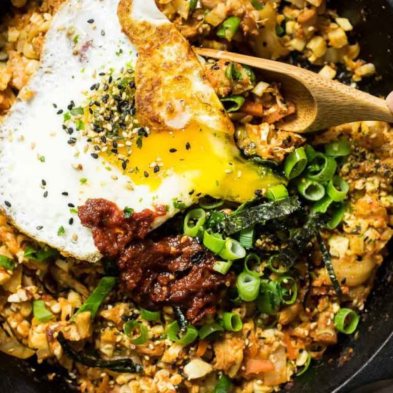 Kimchi Cauliflower Fried Rice