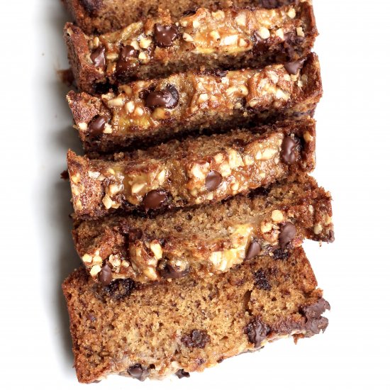 Chocolate Chip Toffee Banana Bread