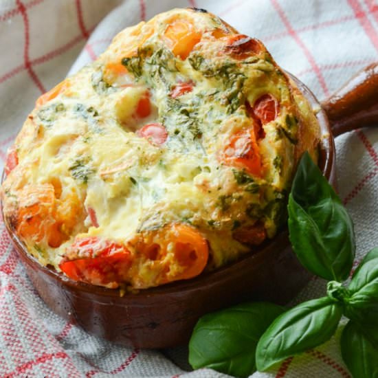 Tomato and Cheese Clafoutis