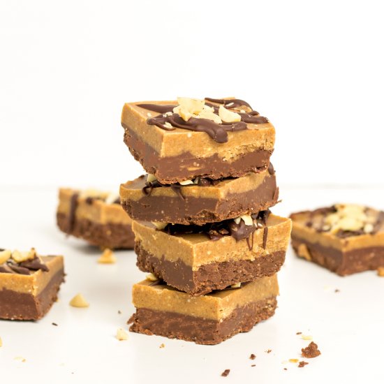 Layered Chocolate Peanut Fudge