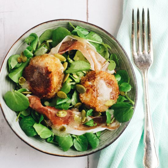 Goat’s Cheese Croutons & Watercress